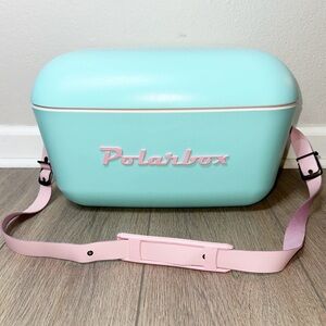 POLARBOX mint green and light pink vintage retro 13 quart cooler
